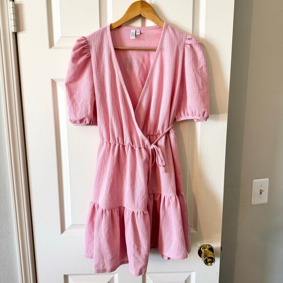 & Other Stories Wrap Mini Dress in Pink - Picture 6 of 11